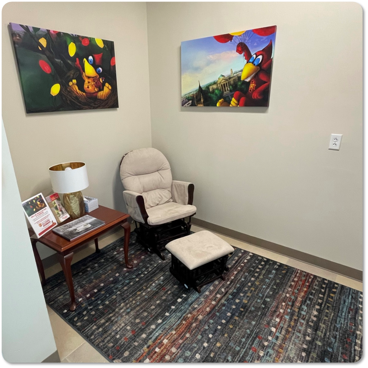 Chair in corner