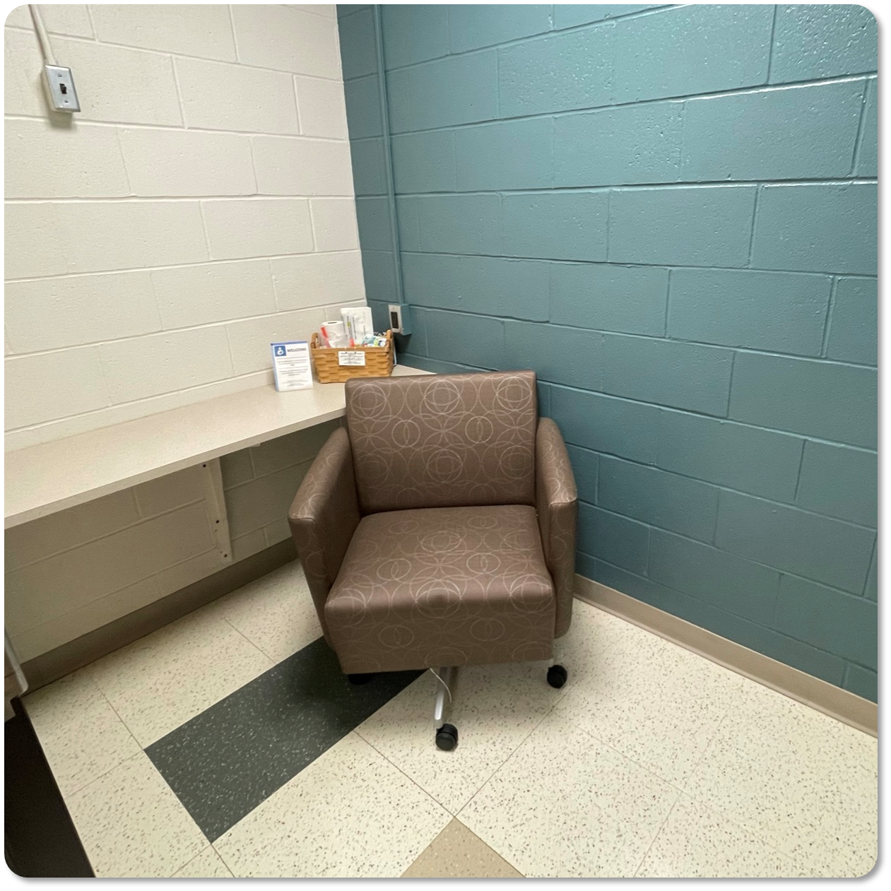 Chair and desk in GenServ building