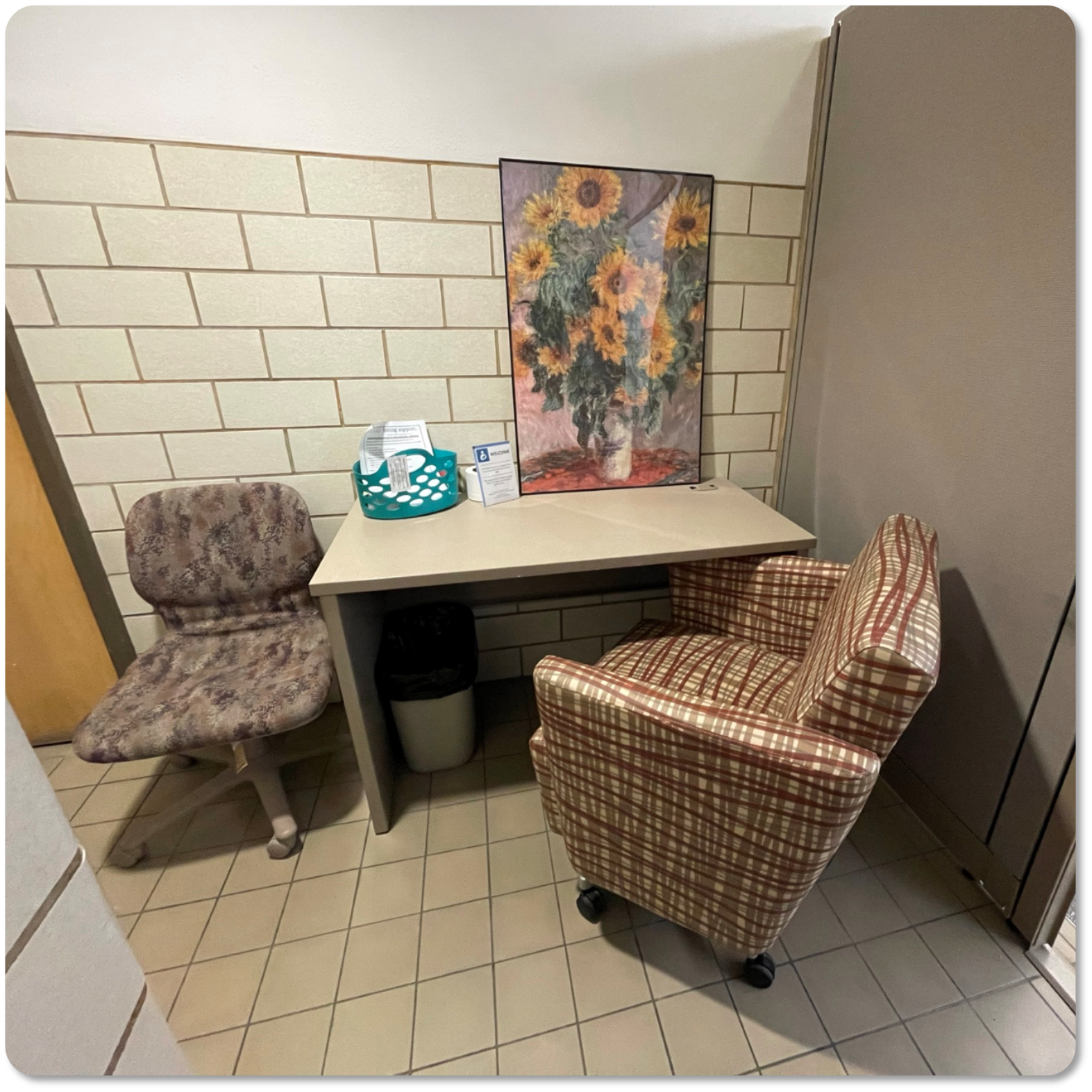 2 chairs and a desk